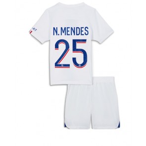 Paris Saint-Germain Nuno Mendes #25 kläder Barn 2022-23 Tredje Tröja Kortärmad (+ korta byxor)